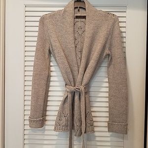 RARE Limited Cardigan Tie Sweater light gray XS